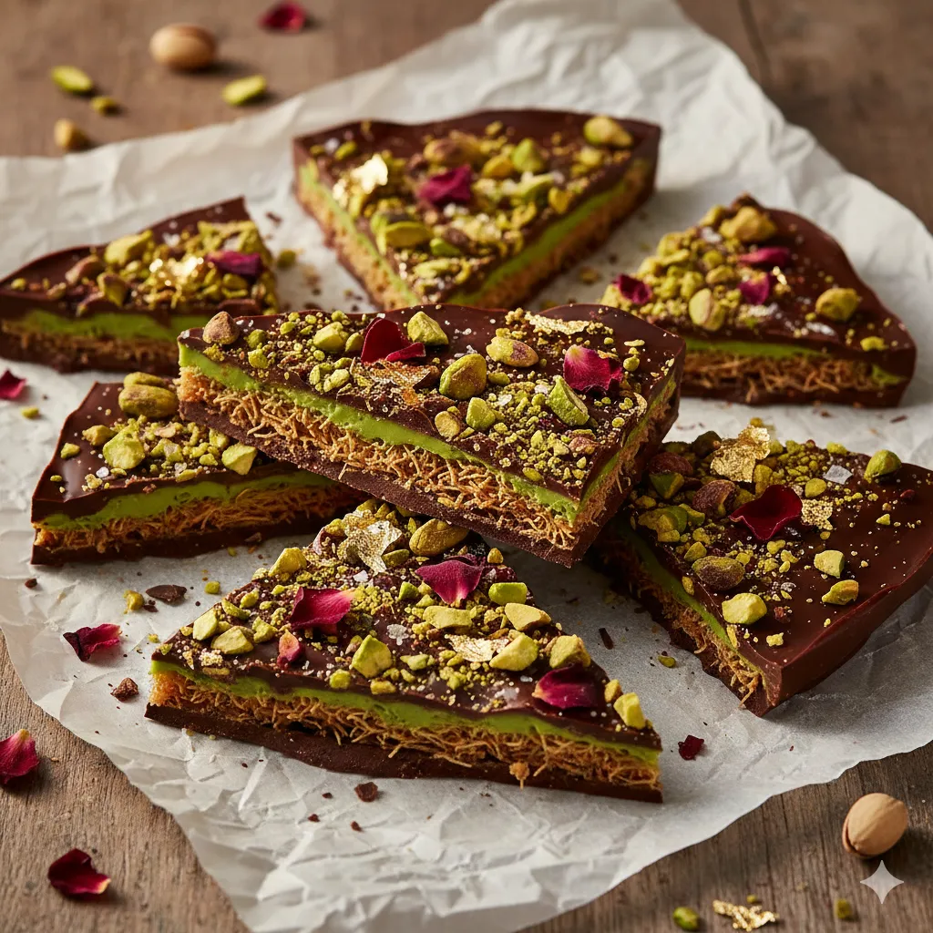Pistachio Kataifi Bark — Dubai chocolate recipe