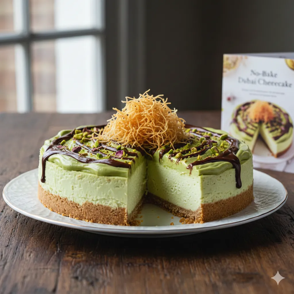 No-Bake Dubai Cheesecake — Dubai chocolate recipe