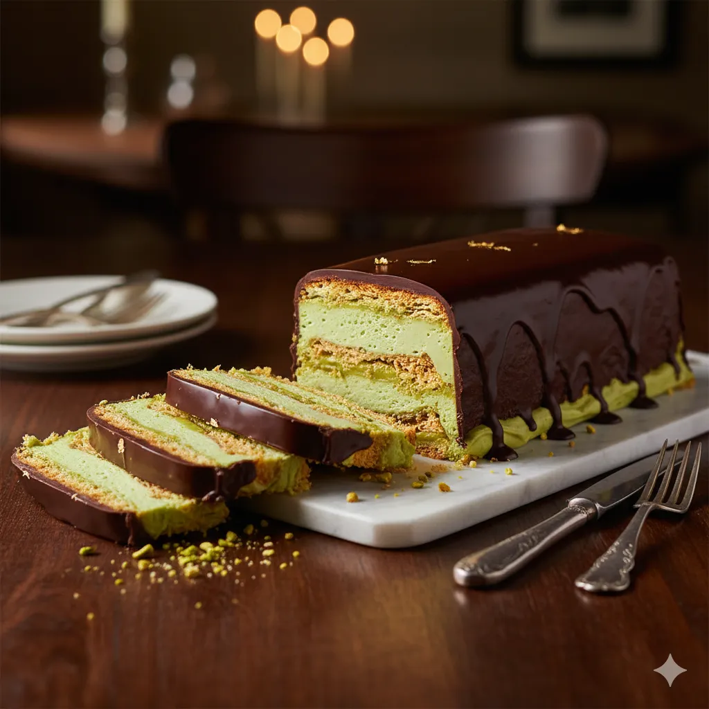 Pistachio Kataifi Semifreddo — Dubai chocolate recipe